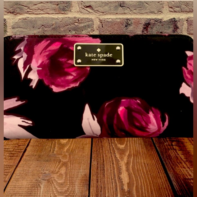 Kate Spade Zip Around Wallet With Roses